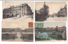 Lot De 4 CPA (51)  CHÂLONS-sur-MARNE  -   Faubourg St-Antoine, Caserne, Collège St-Etienne,  Quartier St-Pudentienne - Châlons-sur-Marne