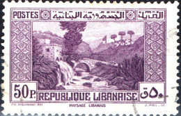 LIBANO, LEBANON, PAESAGGI, LANDSCAPES, 1940, USATI Scott:LB 143C, Yt:FR-LB 174 - Gebraucht