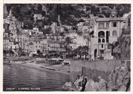 Cartolina Amalfi ( Salerno ) Albergo Riviera - Salerno