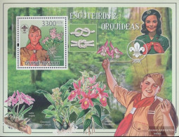 Guinea-Bissau Miniature Sheet 707 (complete. Issue) Unmounted Mint / Never Hinged 2009 Scouts & Orchids - Guinea-Bissau