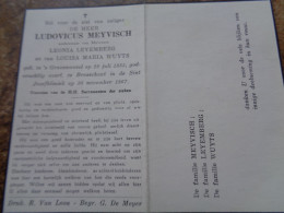 Doodsprentje/Bidprentje   LUDOVICUS MEYVISCH   's Gravenwezel 1883-1967 Brasschaat  (Wdr LEYEMBERG & WUYTS) - Religion &  Esoterik