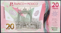 MEXICO $20 SERIES DH6886999 ANGEL # - 7-FEBR-2023 INDEPENDENCE POLYMER NOTE BU Mint Crisp - Mexique