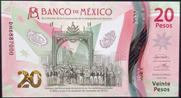 MEXICO $20 SERIES DH6887000 ANGEL # - 7-FEBR-2023 INDEPENDENCE POLYMER NOTE BU Mint Crisp - Mexique