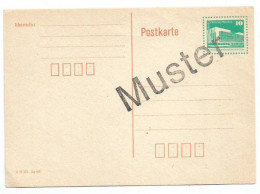 DDR Stationery PSC Republic Palace Pf.10 Unused With "Muster" Overprint - SPECIMEN - Variétés Et Curiosités