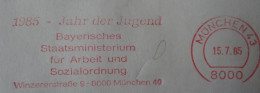 Jahr Der Jugend - Bay. Staatsministerium - Maschinenstempel Rot 1985 - Franking Machines (EMA)