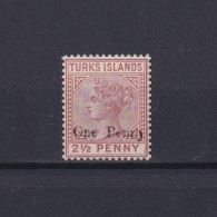 TURKS ISLANDS 1889, SG #61, CV £25, Queen Victoria, MH - Turks- En Caicoseilanden