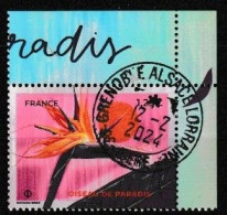 FRANCIA 2024 - Fleurs Tropicales - Oiseau De Paradis - Cachet Rond - Usados