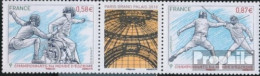 Frankreich 4984-4985 Dreierstreifen (kompl.Ausg.) Postfrisch 2010 WM Im Fechten - Unused Stamps