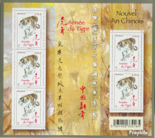 Frankreich 4802Klb Kleinbogen (kompl.Ausg.) Postfrisch 2010 Chinesisches Neujahr: Jahr Des Tieg - Unused Stamps