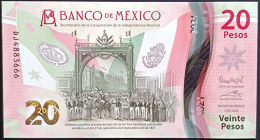 MEXICO $20 SERIES DJ4883666 ANGEL # - 7-FEBR-2023 INDEPENDENCE POLYMER NOTE BU Mint Crisp - Mexiko