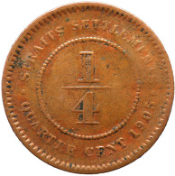 LaZooRo: Straits Settlements 1/4 Cent 1905 VF - Colonias