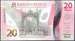 MEXICO $20 SERIES DJ4885999 ANGEL # - 7-FEBR-2023 INDEPENDENCE POLYMER NOTE BU Mint Crisp - Mexiko