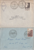 Journée Du Timbre 1948 1er Jour Ayant Voyagée De Moulin + N°763 Obl: Exposition Philatélique Puteaux. - Brieven En Documenten