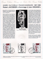 - Document Premier Jour Robert JACOBSEN - Emission Commune FRANCE-DANEMARK 22.9.1988 - - Emissions Communes