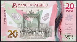 MEXICO $20 SERIES DJ9883666 ANGEL # - 7-FEBR-2023 INDEPENDENCE POLYMER NOTE BU Mint Crisp - Mexique