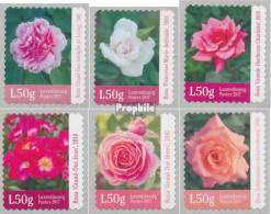 Luxemburg 2143-2148 (kompl.Ausg.) Postfrisch 2017 Rosen - Nuevos