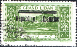 LIBANO, LEBANON, PAESAGGI, LANDSCAPE, 1927, USATI Scott:LB 73, Yt:FR-LB 85 - Used Stamps