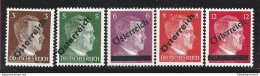 1945 AUSTRIA -  Hitler Soprastampato Ostereich , N. 434/538 5 Valori MNH** - Other & Unclassified