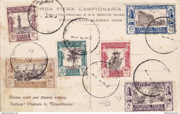 1928 LIBIA, N° 72/77 IIa Fiera Di Tripoli La Serie Completa Su Cartolina - Libyen