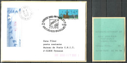 Belgien, ATM (Klüssendorf); MiNr. 22 I D; FDC Nach Frankreich; Postlagergebühr Mit Lisa-ATM Bezahlt; B-709 - Viñetas De Franqueo (Frama)