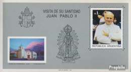 Argentinien Block34 (kompl.Ausg.) Postfrisch 1987 Papst Johannes Paul II. - Neufs