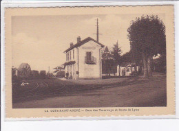 LA COTE-SAINT-ANDRE: Gare Des Tramways Et Route De Lyon - Très Bon état - La Côte-Saint-André