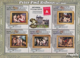 Guinea-Bissau 4587-4591 Kleinbogen (kompl. Ausgabe) Postfrisch 2010 Gemälde Von Peter Paul Rubens(1577– - Guinea-Bissau