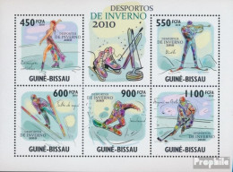 Guinea-Bissau 4581-4585 Kleinbogen (kompl. Ausgabe) Postfrisch 2010 Wintersport - Guinée-Bissau