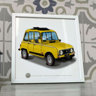 Poster Renault 4 Renault 4L Sixties Jaune - Coches