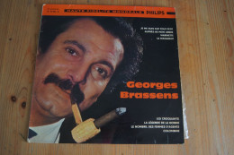 GEORGES BRASSENS JE ME SUIS FAIT TOUT PETIT RARE 25CM ORIGINAL  196?  VARIANTE AU VERSO VERLAINE - Autres - Musique Française