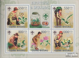 Guinea-Bissau 4355-4359 Kleinbogen (kompl. Ausgabe) Postfrisch 2009 Pfadfinder & Orchideen - Guinée-Bissau