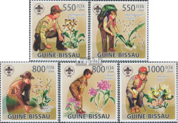 Guinea-Bissau 4355-4359 (kompl. Ausgabe) Postfrisch 2009 Pfadfinder & Orchideen - Guinée-Bissau