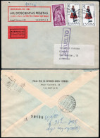 Barcelona - Edi O1908(2) + P. Sur - Mat "Certificado Valencia 20/Nov./74" A Barcelona - Al Dorso Mat - Lettres & Documents