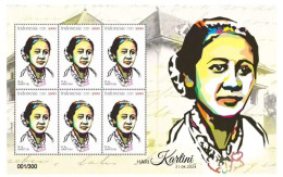 Indonesia Indonesie 2024 Stamp Miniature Sheet MS Kartini Heroes Day New - Indonesia