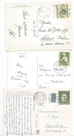 Germany BRD #3 Pcards With Semipostal Bienfaisance Charity Stamps 1952/1956 Solo Frankings Pf.10+5 - Briefe U. Dokumente