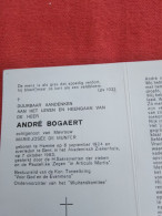 Doodsprentje André Bogaert / Hamme 6/9/1924 Gent 7/10/1983 ( Marie Josée De Munter ) - Godsdienst & Esoterisme