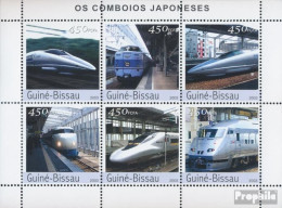 Guinea-Bissau 2246-2251 Kleinbogen (kompl. Ausgabe) Postfrisch 2003 Japanische Züge - Guinée-Bissau