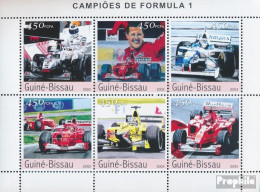 Guinea-Bissau 2239-2244 Kleinbogen (kompl. Ausgabe) Postfrisch 2003 Formel 1 - Guinée-Bissau