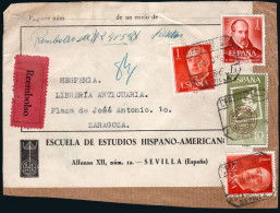 Sevilla - Edi O 1350+1153+...- Etiqueta Paquete Mat "Certificado 20/Nov./61 Esta. CIR. URB. Sevilla" - Cartas & Documentos