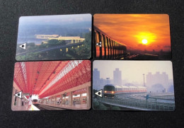 Singapore SMRT TransitLink Metro Train Subway Ticket Card, SMRT TRAIN STATION, Set Of 4 Used Cards - Singapore