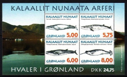 GRÖNLAND BLOCK 13 POSTFRISCH(MINT) GRÖNLÄNDISCHE WALE II - Walvissen