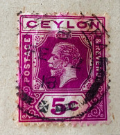 CEYLAN - Roi George V  1913 - Sri Lanka, Pourpre - VARIÉTÉ DE COULEUR - Ceilán (...-1947)