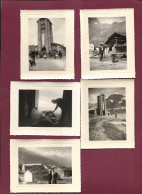 210424B - 6 PHOTOS 1955 - VAL D'ISERE - L'ISERAN Village église - Orte