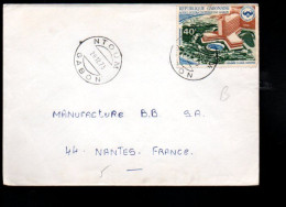 GABON SEUL SUR LETTRE DE NTOUM POUR LA FRANCE 1973 - Gabón (1960-...)