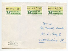 Germany, Berlin 1983 Cover; Berlin To Esslingen; ATM/Frama 10pf., 15pf. & 55pf. Stamps; Green Week Slogan Cancel - Automaatzegels [ATM]