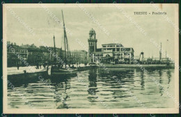 Trieste Città Barca PIEGA Cartolina KVM0674 - Trieste