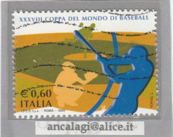 USATI ITALIA 2009 - Ref.1122 "COPPA DI BASEBALL" 1 Val. - - 2001-10: Afgestempeld