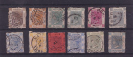 LOT DE TIMBRES CLASSIQUES HONG KONG OBLITERES  DE 1862 A 1877.. INTERESSANTS.A VOIR - Usati