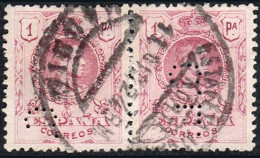 Madrid - Perforado - Edi O 278 Pareja - "C.L" Pequeño (Banco) - Used Stamps