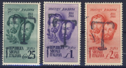 1944-Italia (MNH=**) Serie 3 Valori F.lli Bandiera Con Grande T Soprastampa A Ma - Mint/hinged
